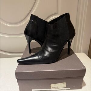 Elegant Black Leather Ankle Boots